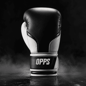Gants de boxe cuir vachette OPPS Combat X Full Grain coloris noir blanc