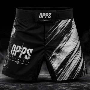 Short MMA OPPS Predator coloris noir blanc
