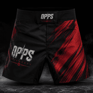 Short MMA OPPS Predator coloris noir rouge